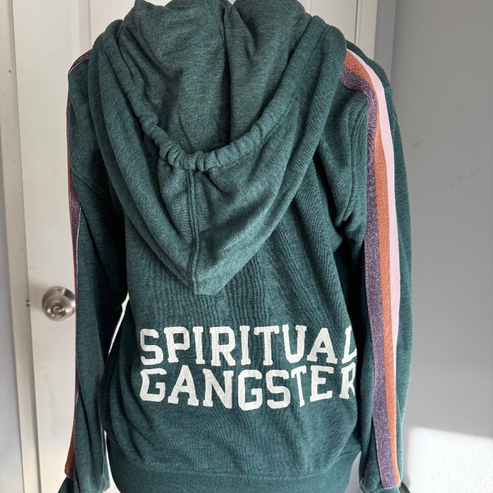 Spiritual Gangster Forest Green Zip-Up Hoodie